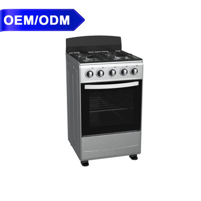 Forno a libera installazione da 55L con manopole PC, piano cottura a gas a 4 fuochi, risparmio energetico, facile da usare