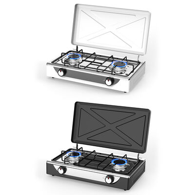 Bon prix Cuisinière à gaz commerciale à double brûleur offrant une chauffe rapide et une flamme stable pour la cuisson dans des environnements de restauration très fréquentés en ligne