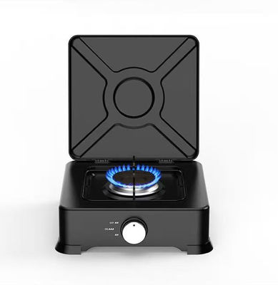 Good price Portable Single Burner Gas Cooktop Plastic Coating Iron With Cover Rustproof online