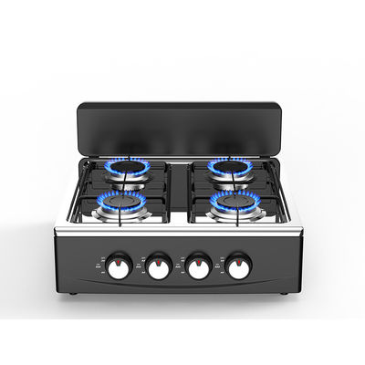 Bon prix Réchaud à gaz portable à quatre brûleurs pour le camping, en acier inoxydable, avec déflecteur de vent, personnalisé en ligne