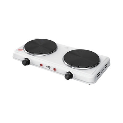 Harga yang bagus Dua pembakar kompor listrik Non Stick Lapisan dengan perlindungan Overheat on line