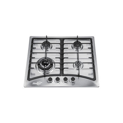 Buen precio Estufa de gas empotrada de cuatro quemadores, acero inoxidable de 0,6 mm, fácil instalación para una cocción eficiente en línea
