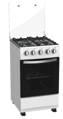 Buon prezzo Cucina a libera installazione a gas, grande capacità, 4 fuochi, in acciaio inox con coperchio in vetro in linea