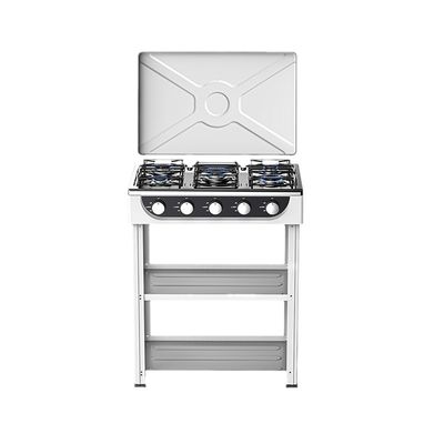 Good price Free Standing 5 Burner Range Cooker With Iron Lid LPG Gas Powered Portable For Outdoor online