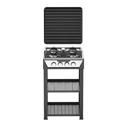 Bom preço Fogão a gás de 4 queimadores para cozinhar em casa, fácil instalação com pés e válvula de segurança on-line