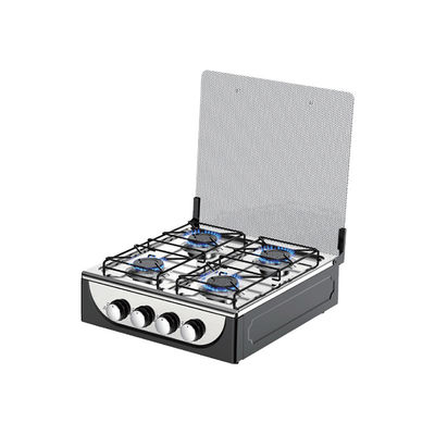 Good price Luxury Glass Cover Four Burner Gas Stove Household 4 Burner Tabletop Stove Metal Body online