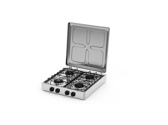 Good price Outdoor Camping Stainless Steel Four Burner Gas Cooker Cast Iron Hob online