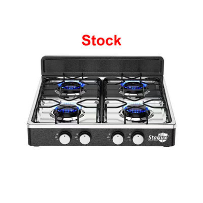 Bon prix Cuisinière à gaz portable en acier inoxydable pour cuisine, quatre brûleurs, appareils de camping en ligne