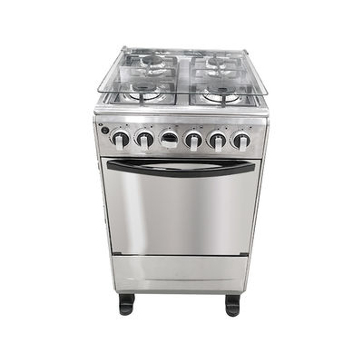 Harga yang bagus 4 Tungku Gas Stainless Steel Oven Berdiri Bebas Pintu Kaca Cermin Kompor Gas Berdiri Bebas Oven on line