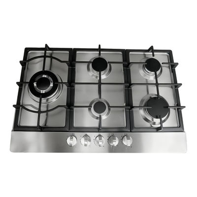 قیمت خوب اجاق گاز توکار 5 شعله استیل ضد زنگ، گاز طبیعی مایع، باتری، برق برای مصارف خانگی آنلاین