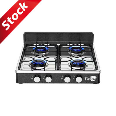 Buen precio Estufa de gas portátil de acero inoxidable para cocina, cuatro quemadores, para acampar en línea