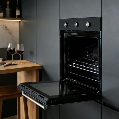 ราคาดี สร้างในเตาอบไฟฟ้า 4 ฟังก์ชัน 70L สัญลักษณ์ ดําแก้ว Mechanical Control Plate*1 Grill*1 ออนไลน์