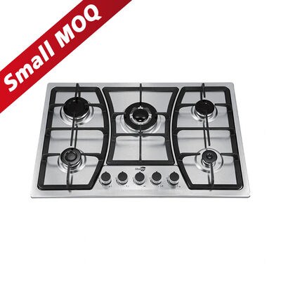 Buen precio Encimera de gas de 5 quemadores para el hogar, empotrada, de acero inoxidable, estufa de gas en línea