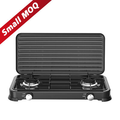 Good price Camping Double Burner Gas Stove Safety Knob Temperature Adjustment Two Burner Cooktop online
