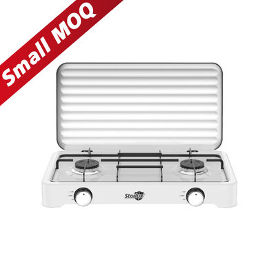 Quality 2.2KW Table Top Double Burner Gas Stove Two Burner Gas Cooktop For Kitchen factory