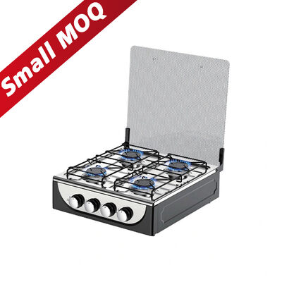 Good price Luxury Glass Cover Four Burner Gas Stove Household 4 Burner Tabletop Stove Metal Body online