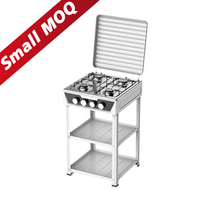 Buon prezzo Piano cottura a quattro fuochi in acciaio inossidabile nero Controllo fiamma Facile pulizia Portatile in linea