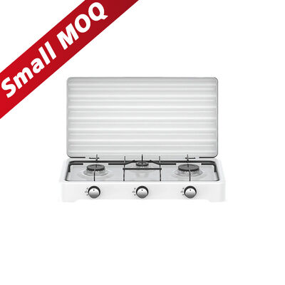 Harga yang bagus Kompor gas tiga burner stainless steel menawarkan daya tahan tinggi dan panas yang konsisten untuk aplikasi memasak on line
