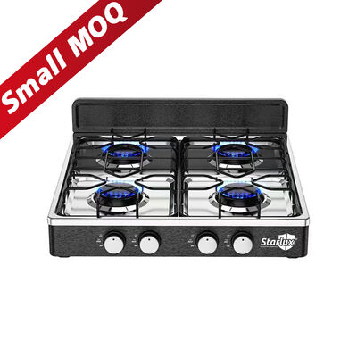 Harga yang bagus Kompor Gas Stainless Steel Dapur Kompor Gas Empat Tungku Portabel Peralatan Berkemah on line