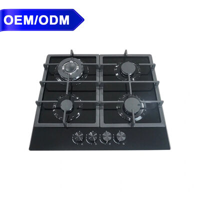 Goede prijs Ingebouwde 4-pits gasfornuis met gehard glazen oppervlak 60CM gaskookplaat voor de keuken online