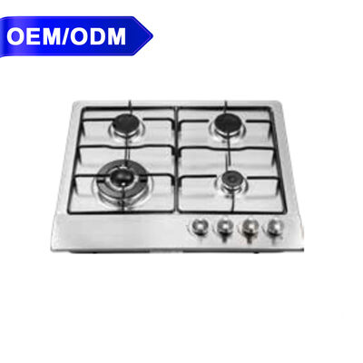 Harga yang bagus Kompor Gas Dapur 4 Tungku dengan Pemantik Elektrik Tahan Bahan Kimia Mudah Dibersihkan on line