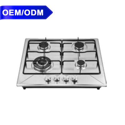 Bom preço Cooktop a gás compacto e potente de 4 queimadores com controles fáceis de operar, adequado para vários negócios de serviços de alimentação on-line