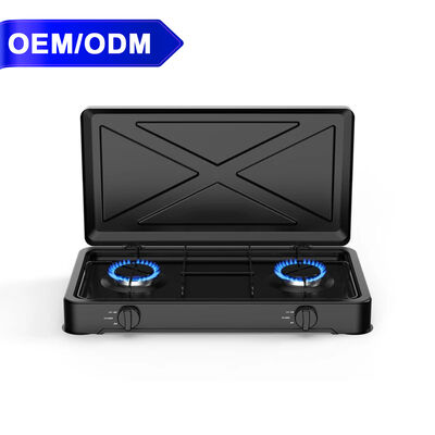 Bon prix Table de cuisson à gaz à 2 brûleurs en aluminium pour la maison et le camping en plein air en ligne