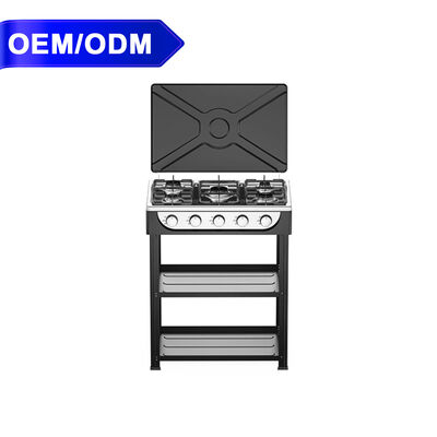Good price Free Standing Five Burner Gas Stove Value Cast Iron Kitchen Cooking Stove With Cover online