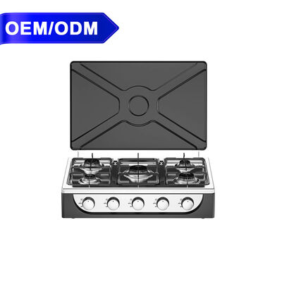 Dobra cena. Przenośna 5-palnikowa kuchenka gazowa na zewnątrz, odporna na olej, łatwa do czyszczenia w Internecie