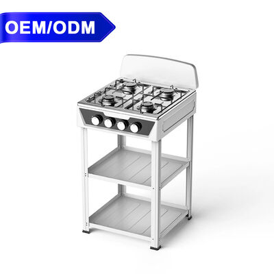 Buon prezzo Fornello a gas a quattro fuochi da cucina da tavolo in acciaio inossidabile, fornello da cucina in lamiera di ferro verniciata in linea