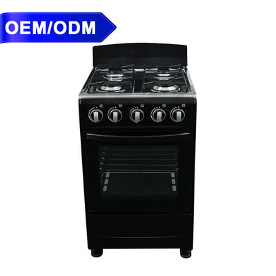 Goede prijs Vrijstaande gaskookplaat met 4 branders 50 cm Witte roestvrij staal oven Grill A+ Energie-efficiëntie Elektronische ontsteking online