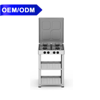 Bom preço Fogão a gás de aço inoxidável para uso doméstico 2,2kW Fogão a gás independente 4 queimadores sem forno on-line