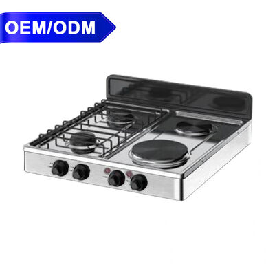 Harga yang bagus Kompor gas stainless steel dengan tombol yang mudah dioperasikan dan katup penutupan keamanan yang memastikan operasi yang aman dan memasak on line