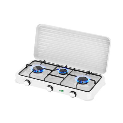 Harga yang bagus Kompor gas tiga burner tugas berat dengan konsumsi gas dan fitur keamanan yang dirancang untuk industri restoran dan perhotelan on line