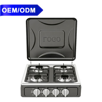 Good price Four Burner Gas Stove Featuring Energy Saving Fast Heating and Easy Maintenance Tempered Glass Surface Ideal for Commercial online