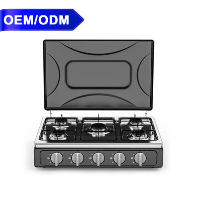 Good price Commercial Grade Five Burner Gas Stove with Removable Drip Trays and Flame Supervision Device Ensuring Safety and Convenience online