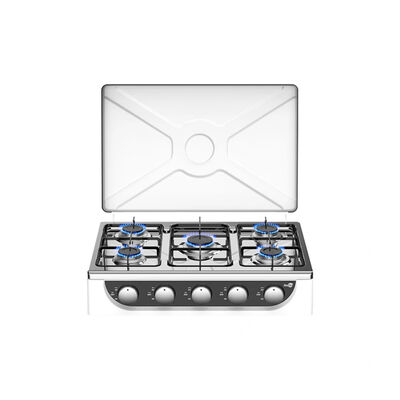 Quality Commercial Five Burner Gas Stove Equipped with Flame Failure Safety Device and Easy Flame Adjustment for Safe Cooking factory