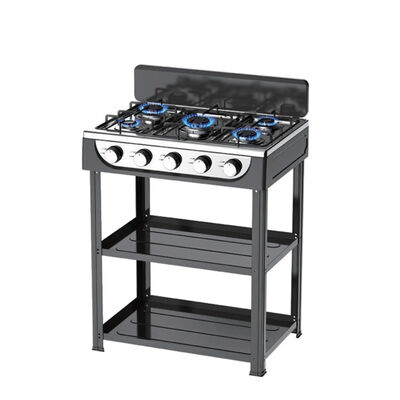 Quality Five Burner Gas Stove high oven gas stove with portable standing frame and five burner setup for professional kitchens factory