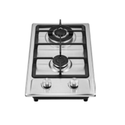 Quality 2 Burner Gas Cooktop Stainless Steel Construction with Heat Resistant Knobs Ideal for Continuous in Professional Kitchen factory