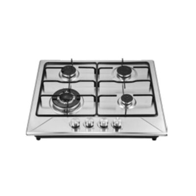 Bom preço Cooktop profissional a gás com 4 queimadores, proporcionando distribuição uniforme de calor e durabilidade de longa duração para cozinhas comerciais movimentadas on-line