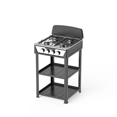 Bon prix Cuisinière à gaz à quatre brûleurs fabriquée à partir de matériaux résistants à la corrosion avec sécurité en cas de panne de flamme et commandes réglables en ligne