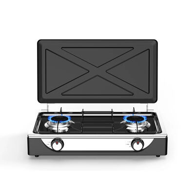 Quality Safe Double Burner Gas Stove Equipped With Flame Failure Protection And Stable Burner Grates Ensuring Performance factory